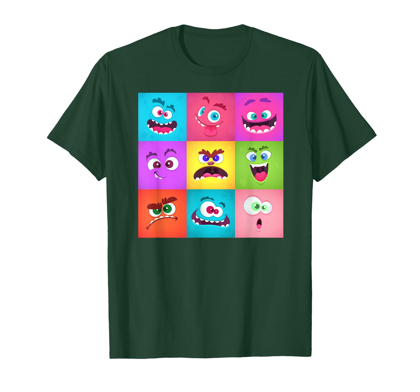 Cute Monster Face Emotion Halloween Costume Gift T-Shirt