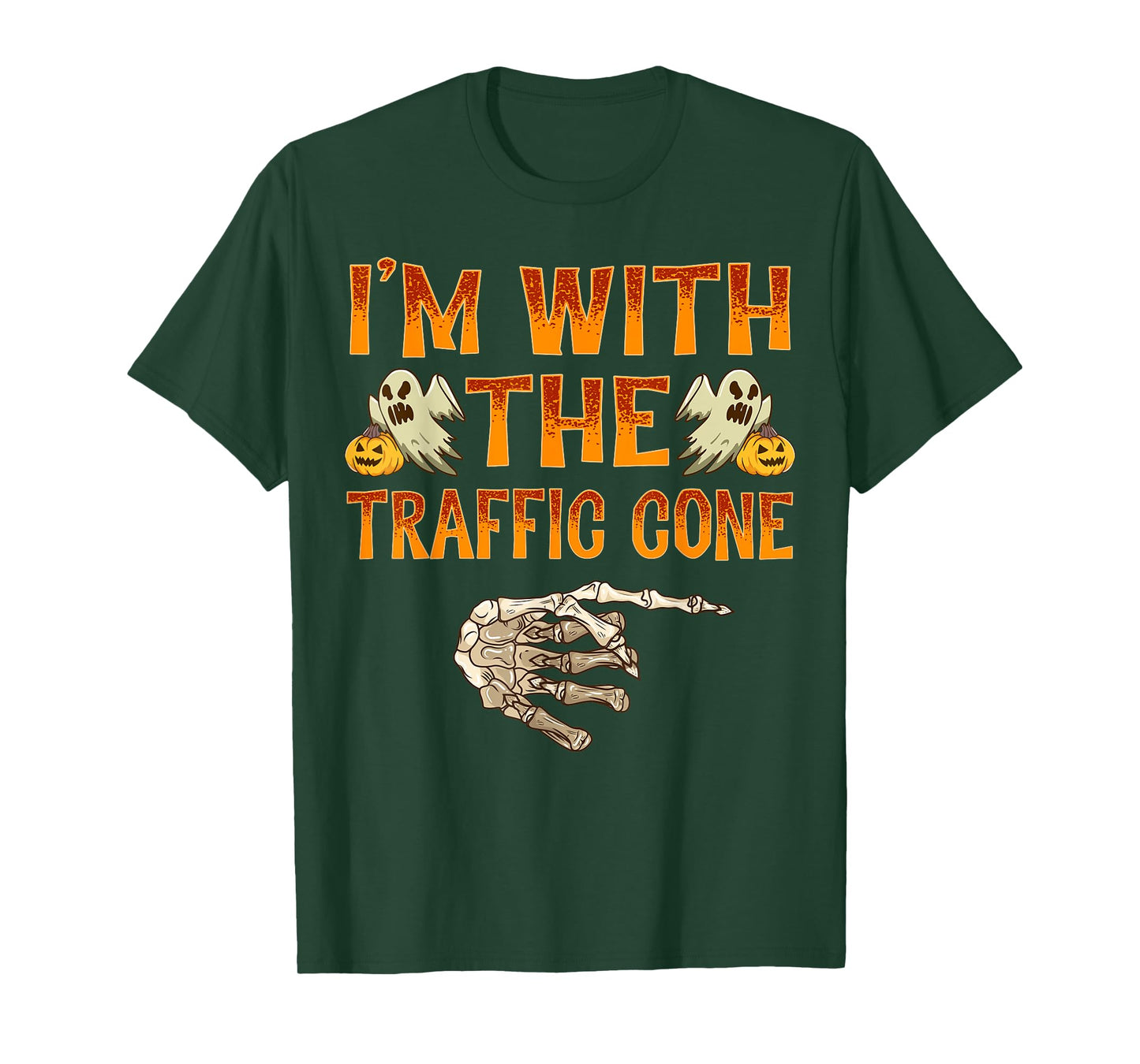 I'm With The Traffic Cone Shirt Costume Halloween Couple T-Shirt