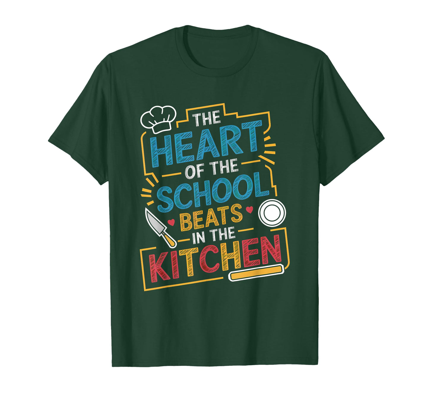 Lunch Hero Squad a Cafeteria Chalkboard School lunch hero T-Shirt