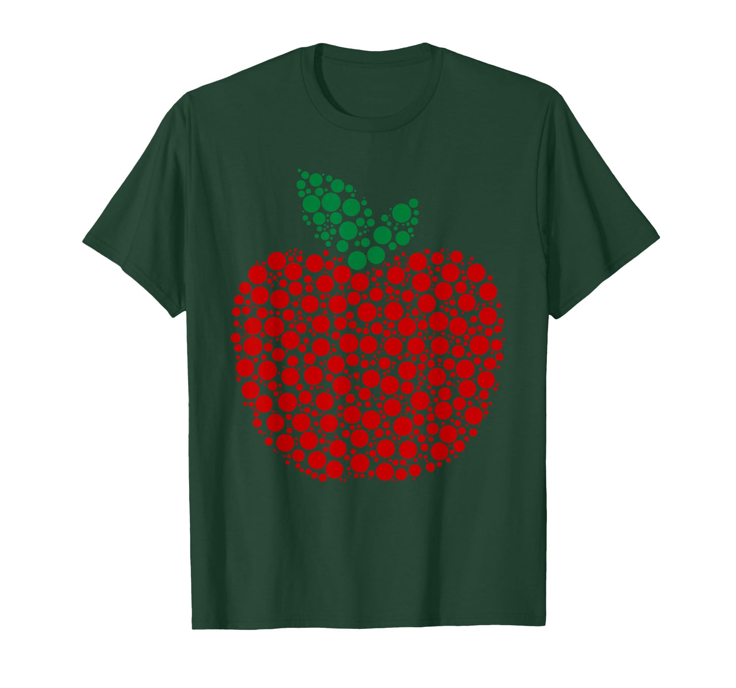 Apple Dot Pattern Art Teacher Appreciation Men Women Humor T-Shirt