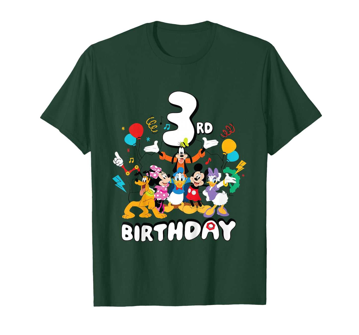Disney Jr. Mickey & Friends Third 3rd Birthday Party Gift T-Shirt