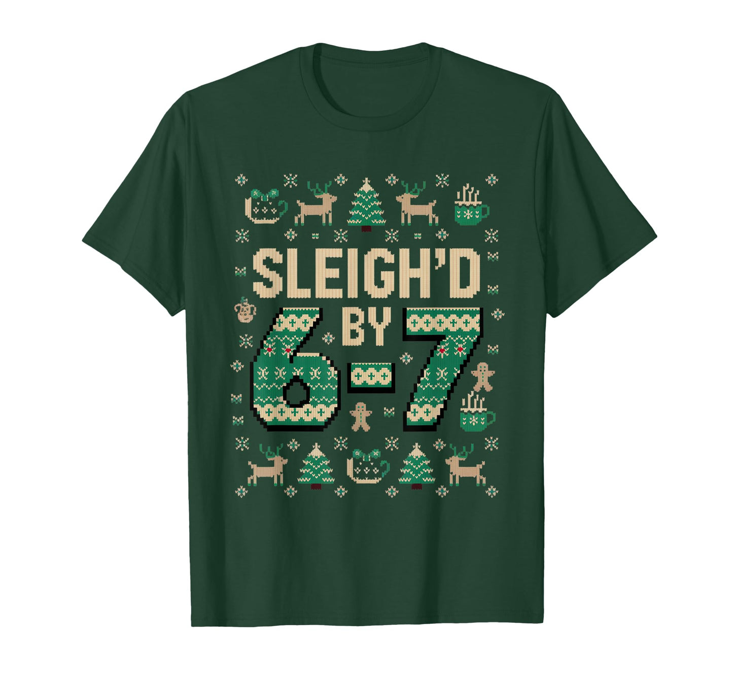 6-7 Christmas Ugly Sweater Six Seven Xmas 67 Meme Santa ElfS T-Shirt