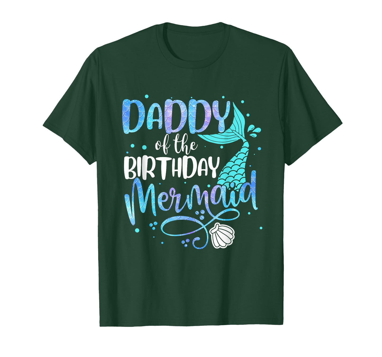 Daddy Of The Birthday Mermaid Family Matching Party Squad T-Shirt