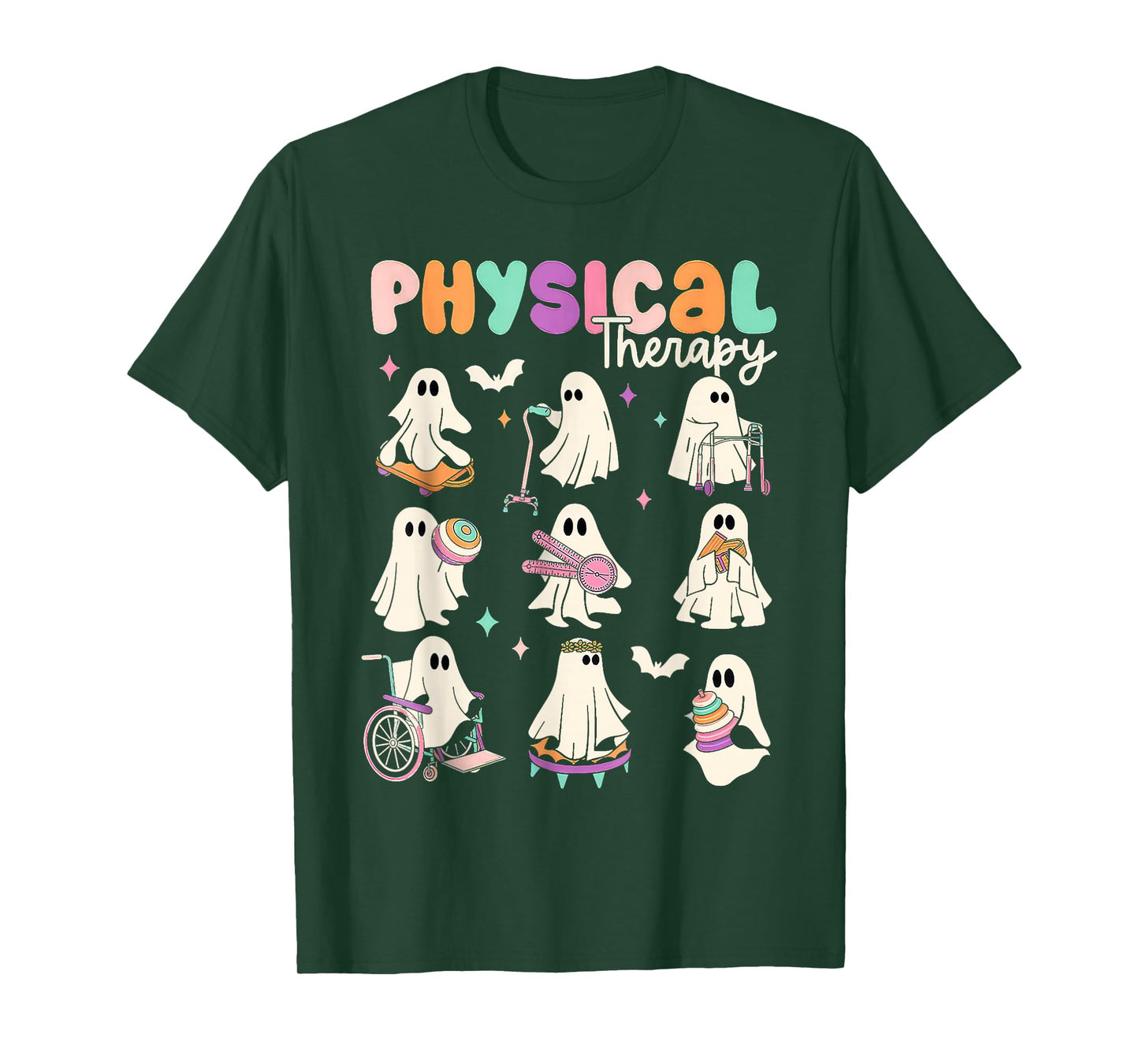 Cute Ghost Physical Therapy PT Physical Therapist Halloween T-Shirt