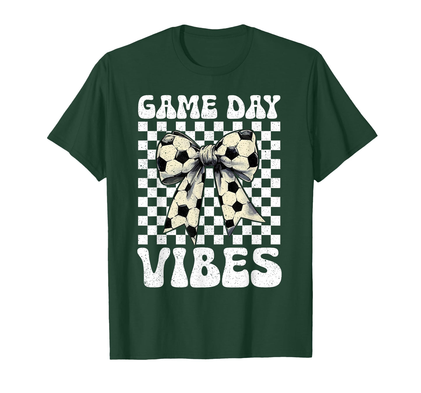 Game Day Vibes Groovy Coquette Bow Soccer Women Girls Kids T-Shirt