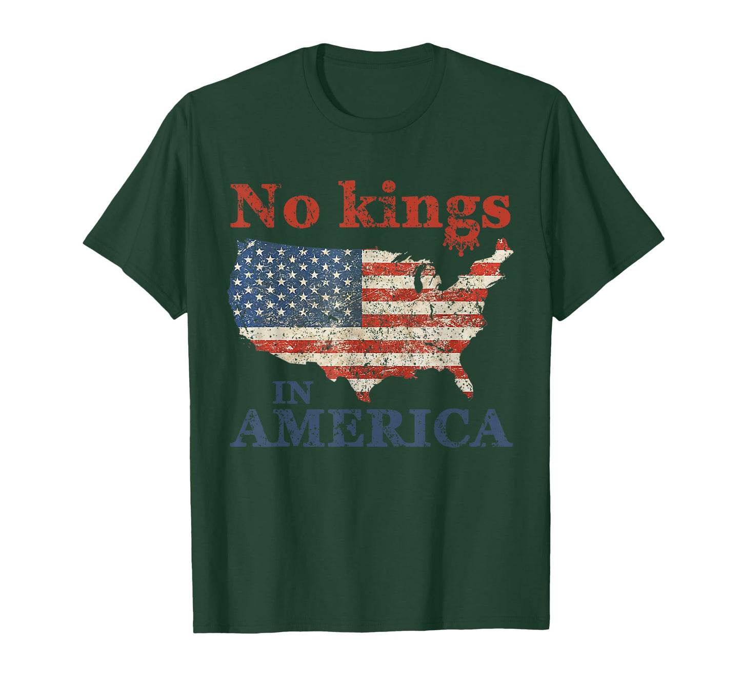 No Kings In America US Flag Vintage T-Shirt