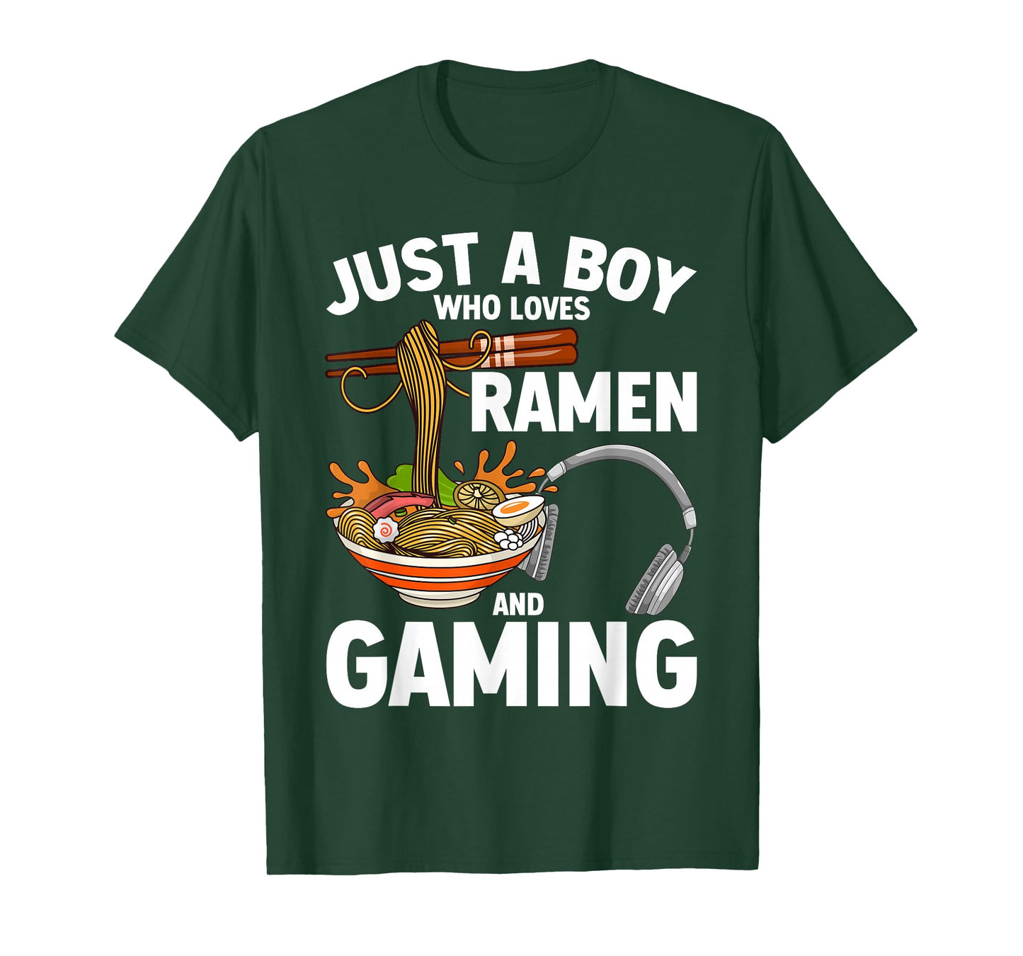 Just A Boy Who Loves Ramen And Gaming T-Shirt