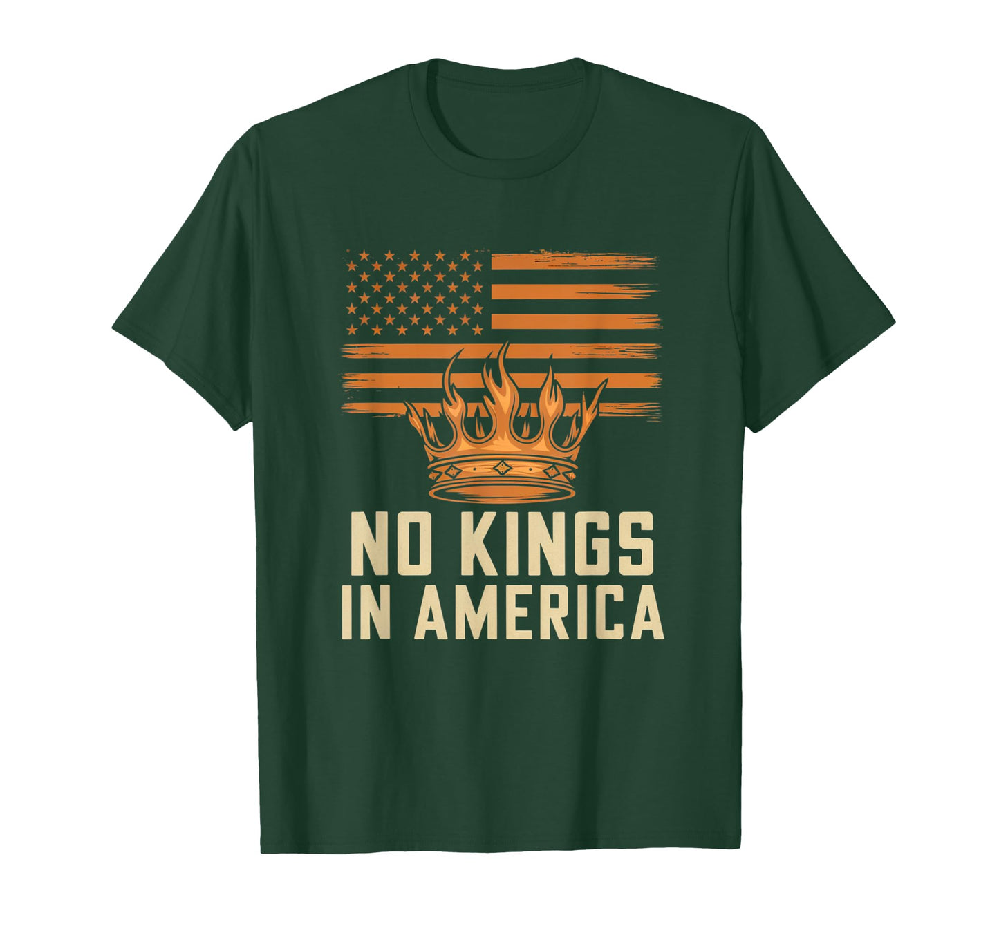 No Kings In America Democracy United States Independence T-Shirt
