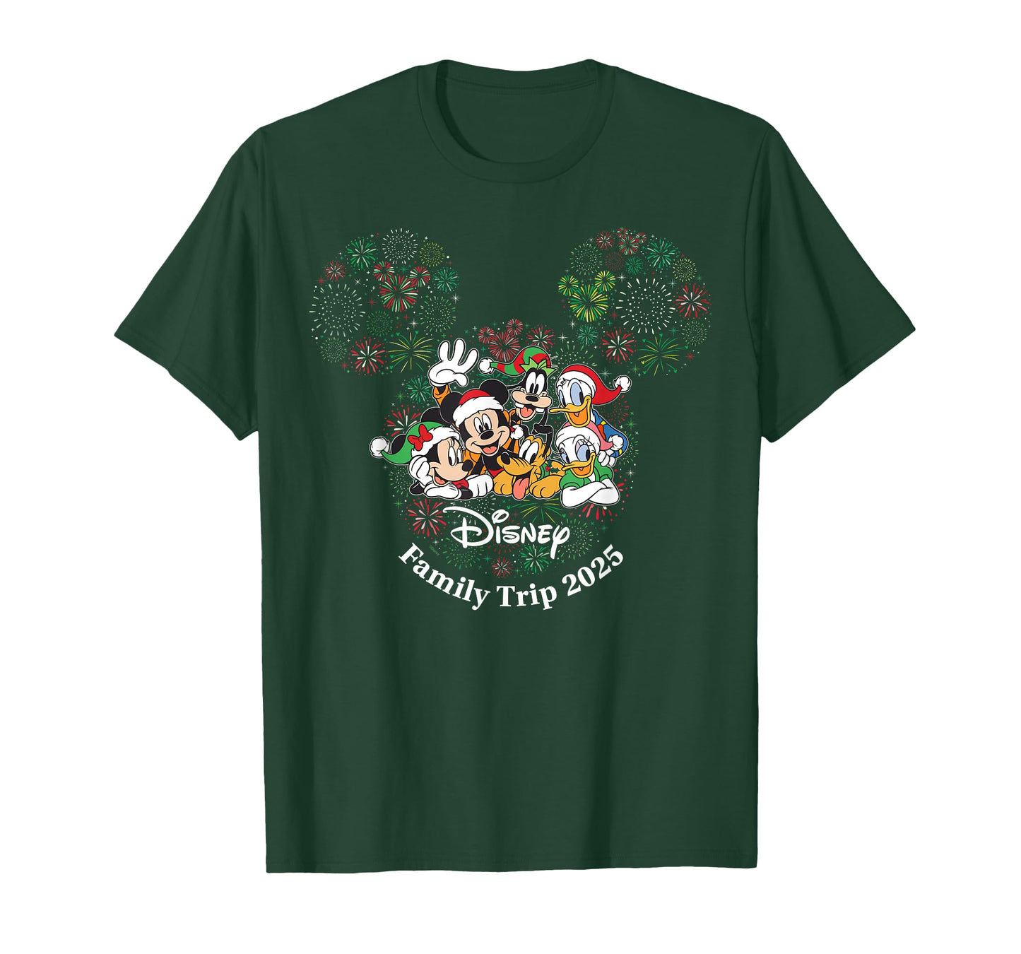 Disney Mickey & Friends Holiday Fireworks Family Trip 2025 T-Shirt