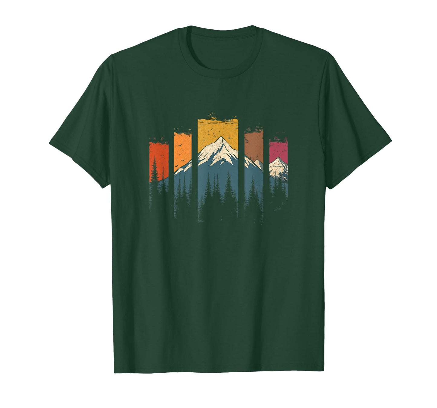 Wildlife Forest Nature Trees Retro Outdoors Mountains Hiking T-Shirt