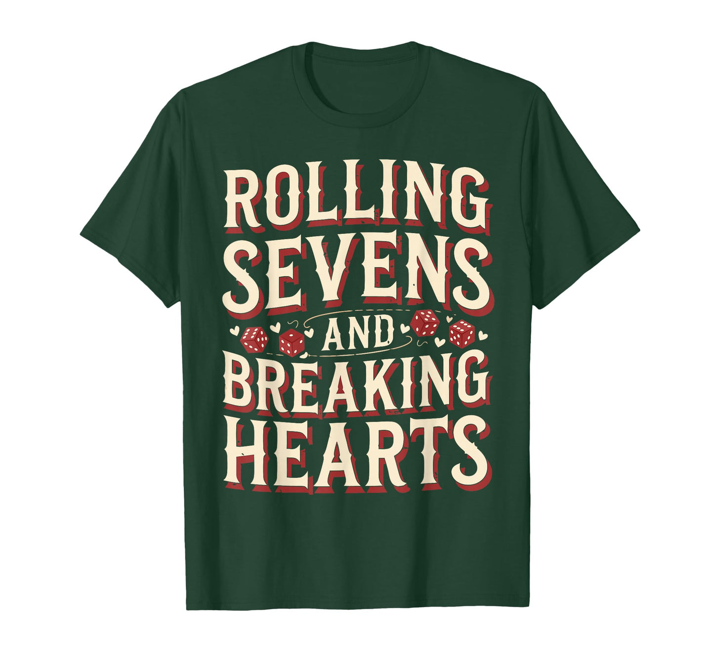 Craps Player Rolling Sevens Craps T-Shirt