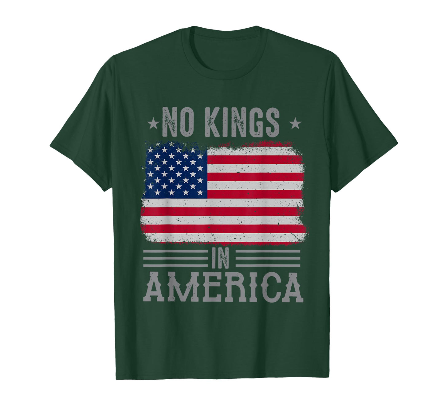 No Kings in America flag Protest Save Democracy T-Shirt