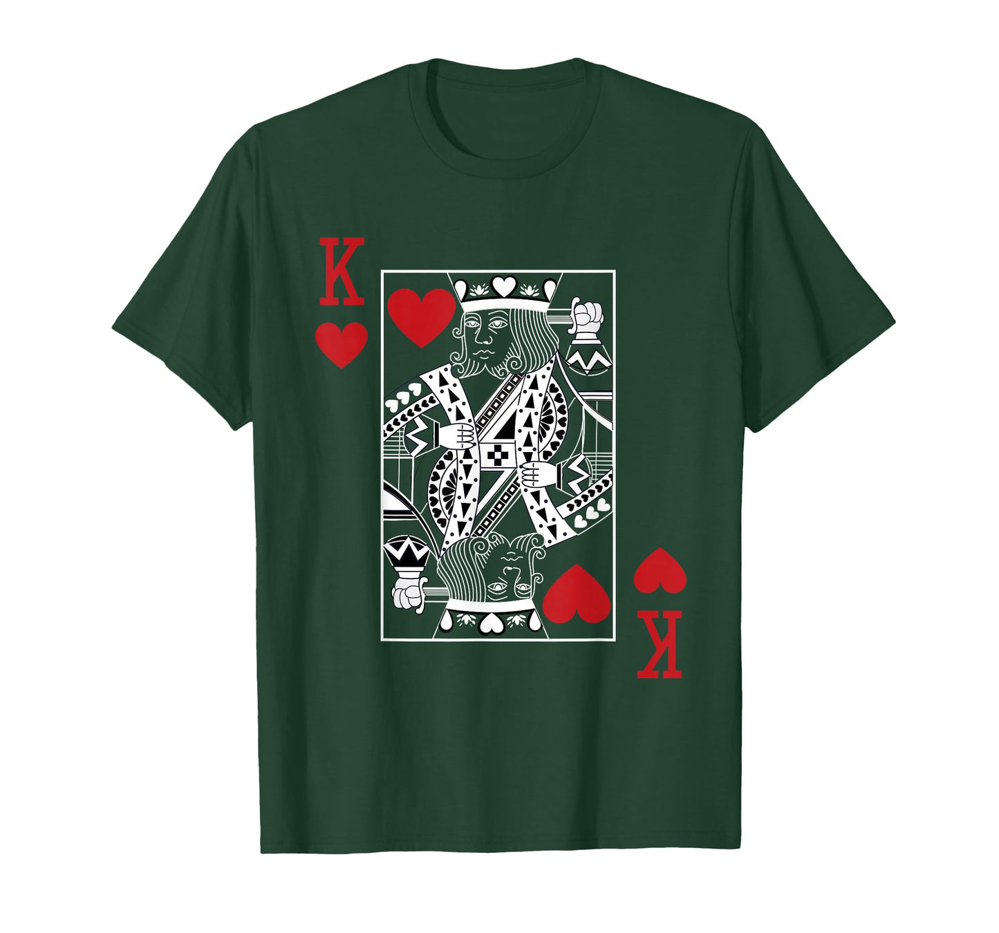 King Of Hearts Playing Cards Casino Poker Magician Costume T-Shirt