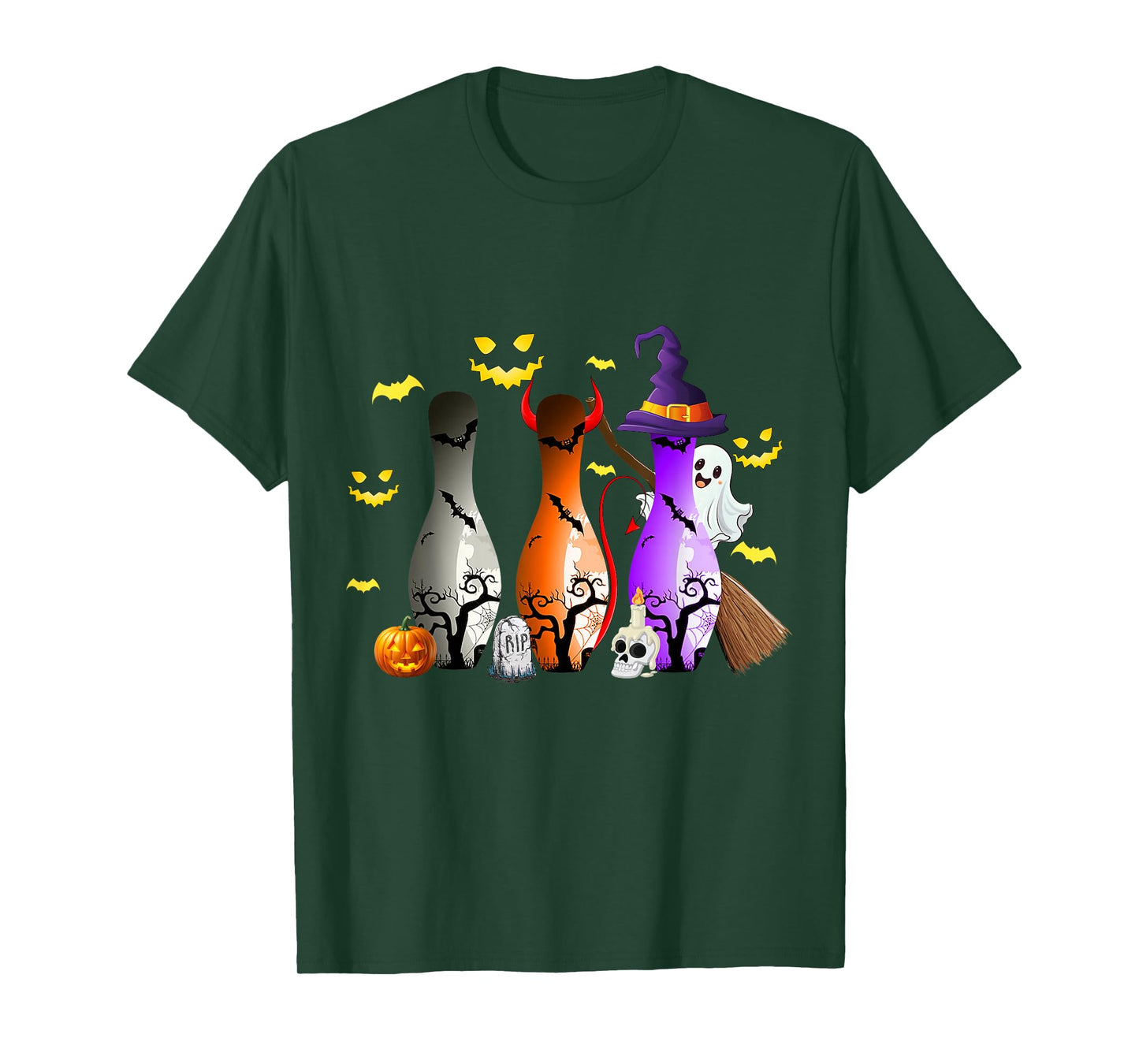 Cute Shirt Bowling Halloween Spooky Costume T-Shirt