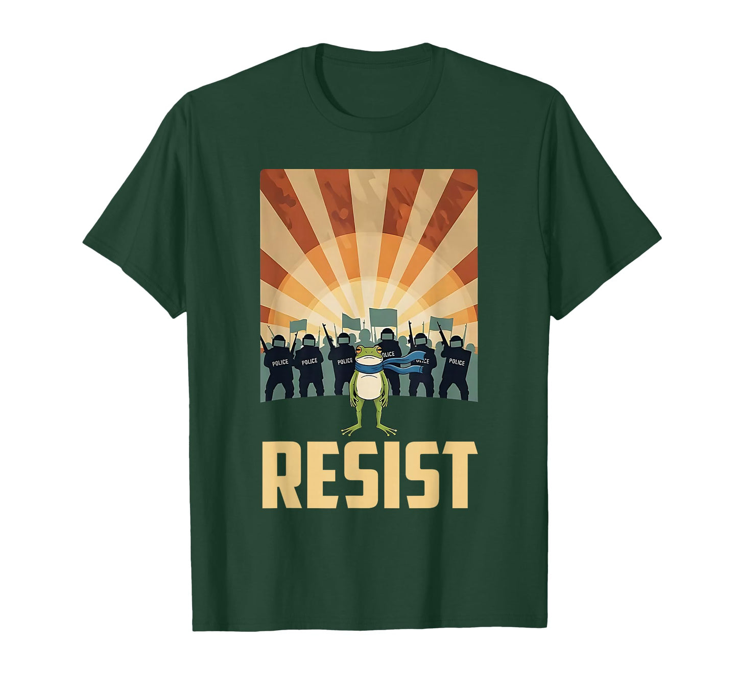 Portland Frog Resist Funny Protest No Kings Abolish Ice T-Shirt