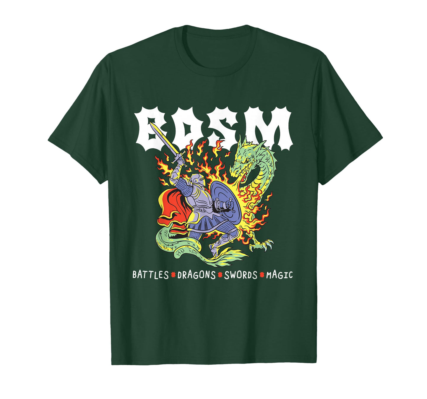BDSM Battles Dragons Swords Magic RPG Fantasy Knight Dragon T-Shirt