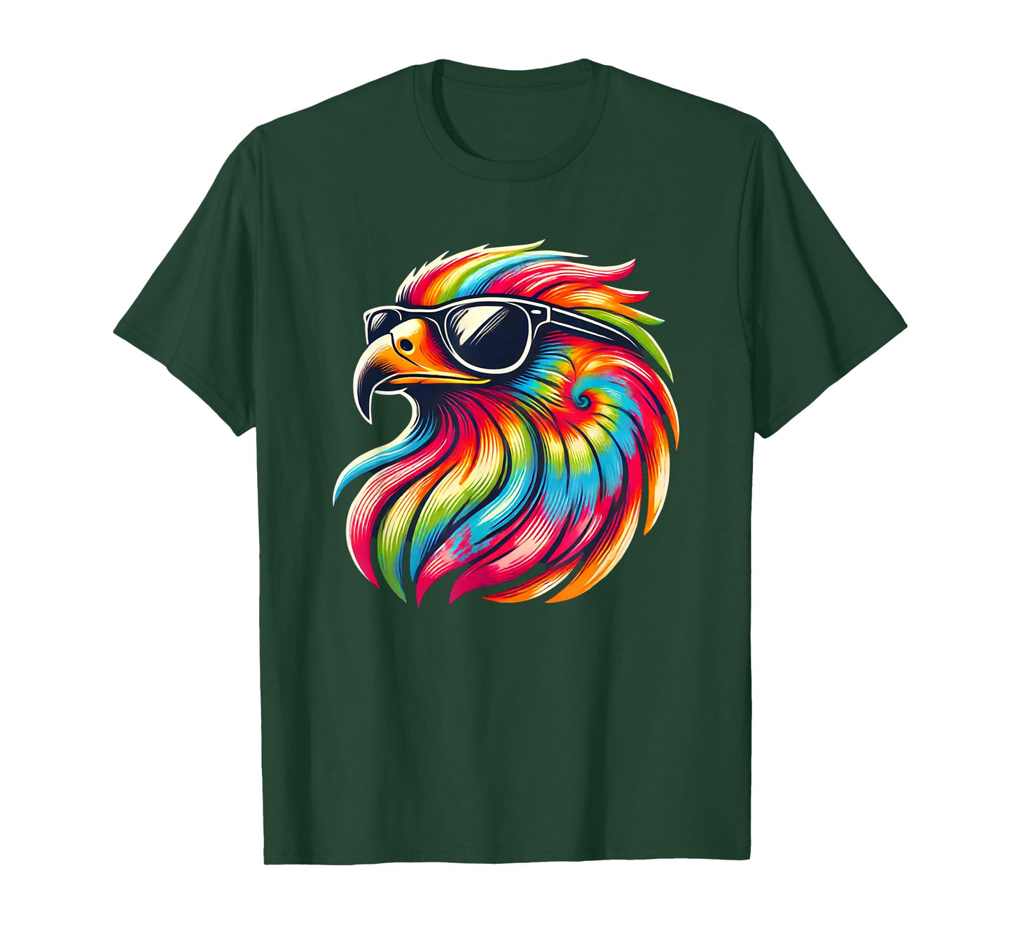 Tie Dye Art Sunglasses Hawk Hawks T-Shirt