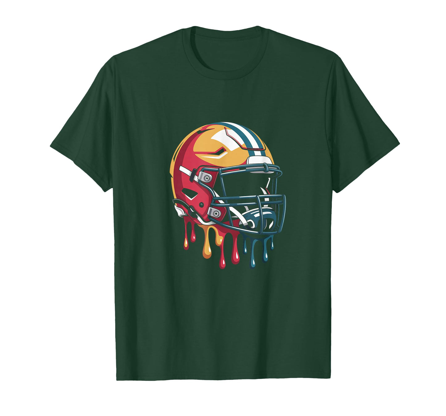 Game Day Football Drip Helmet for Men Women Boys T-Shirt