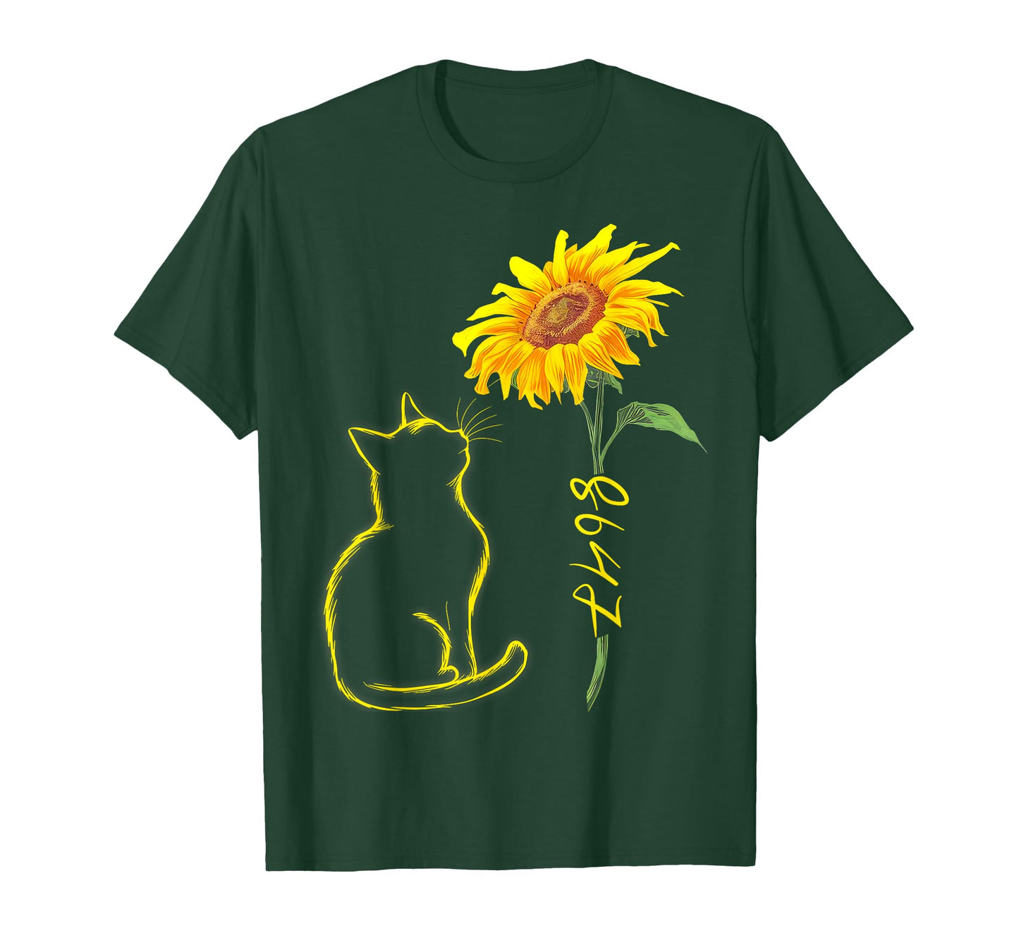 8647 Subtle Anti Trump 86 47 Cat Sunflower Floral Boho Style T-Shirt for Men Women