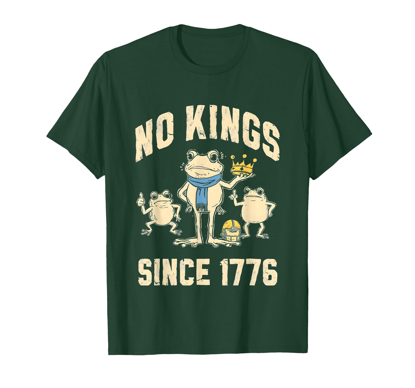 Funny Frog Meme – No Kings Since 1776 – Frog Humor Apparel T-Shirt