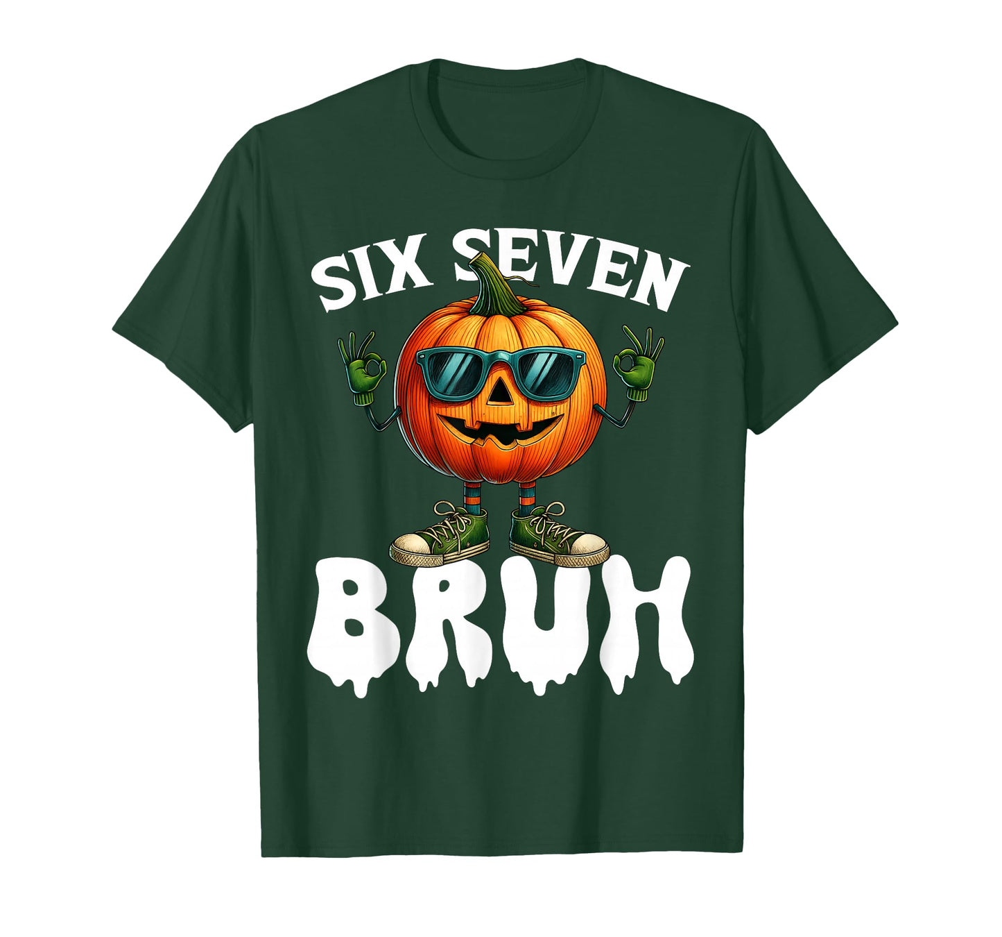 Six Seven Meme 6 7 Funny Bruh Pumpkin Halloween Costume T-Shirt