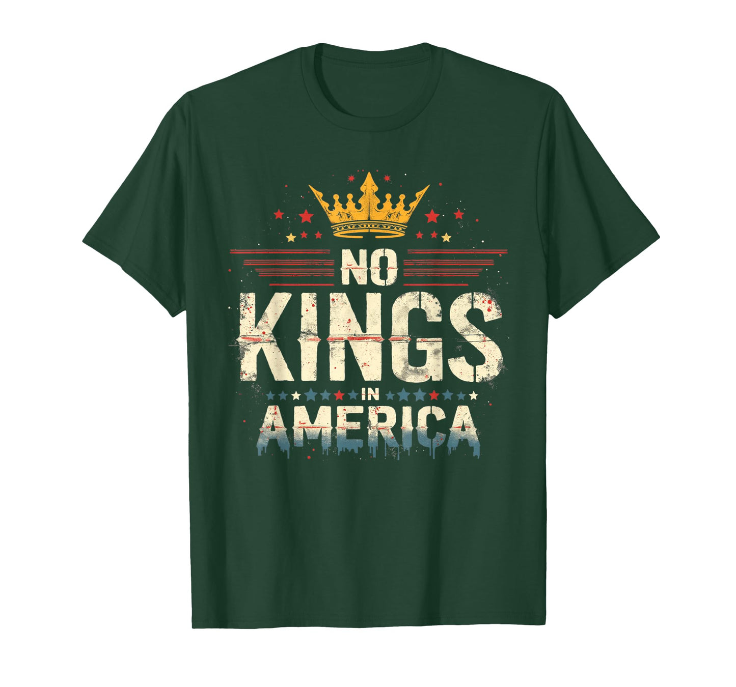 No Kings in America No Kings USA Protest Sign Defiant Voice T-Shirt