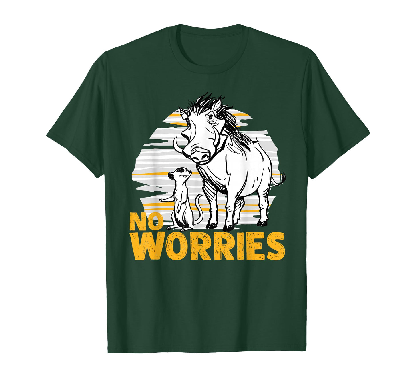 Disney The Lion King Live Action Timon Pumbaa No Worries T-Shirt