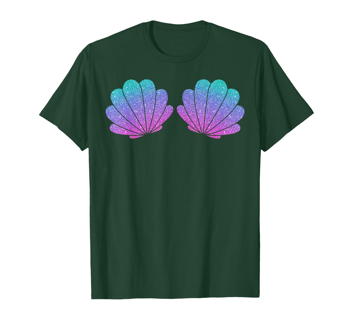 Sea Shell Mermaid Summer Costume Beach Vibes Birthday Party T-Shirt