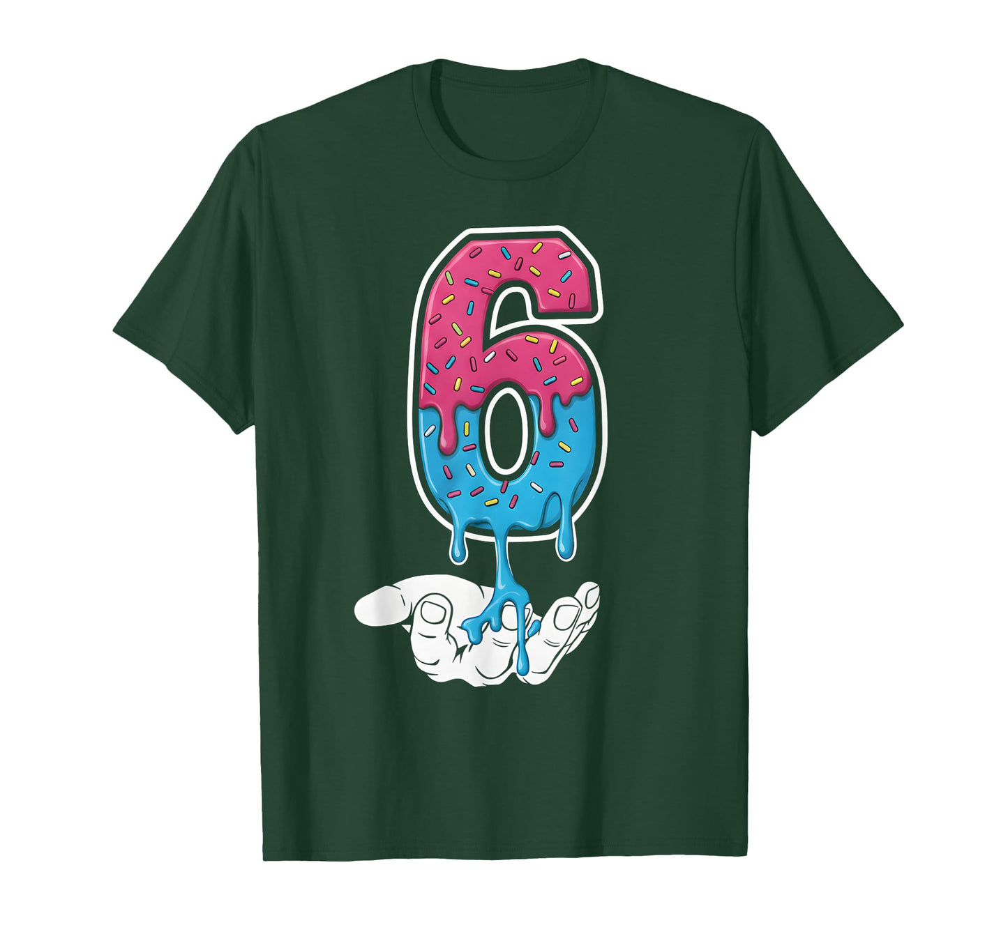 6 Number Six Team Sports Ice Cream Drip 67 Six Seven Meme T-Shirt
