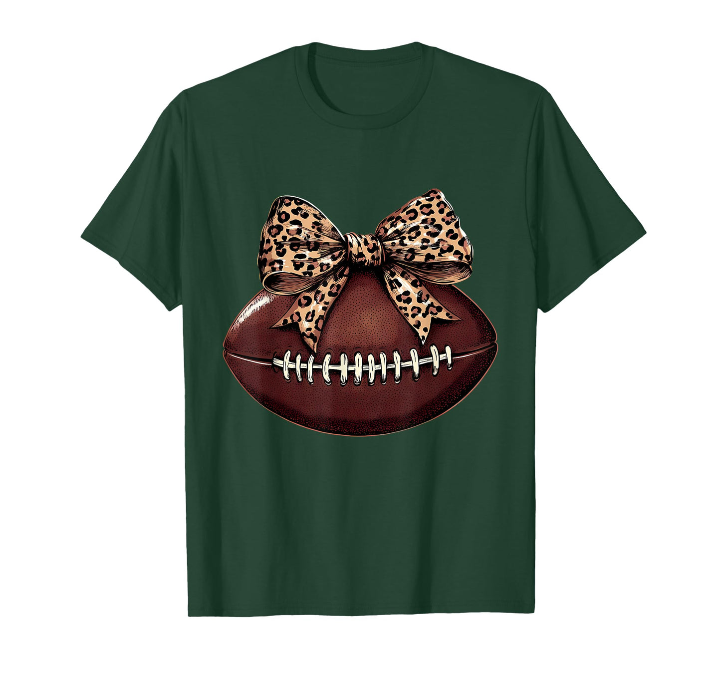Cute Football Coquette Bow Cute Football Mom T-Shirt