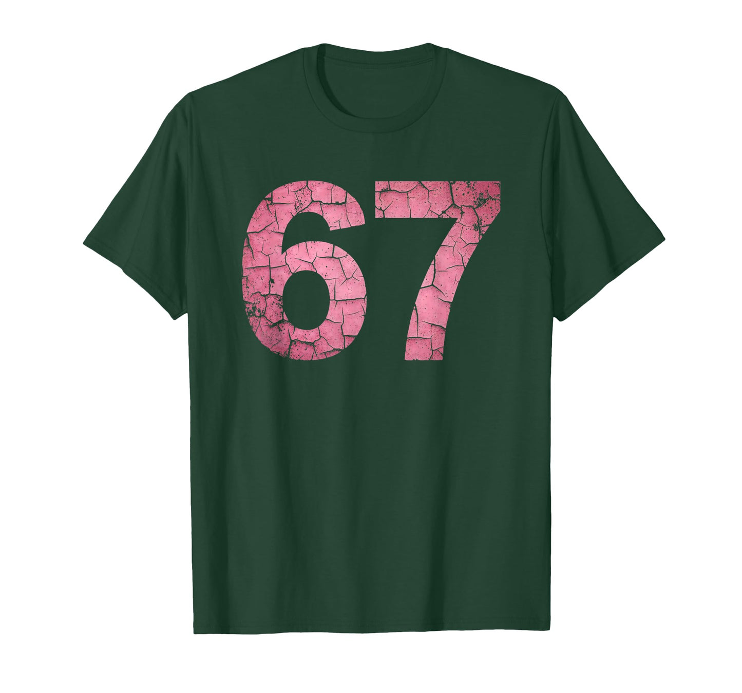 Distressed Number 67 Jersey Player Six Seven Meme T-Shirt
