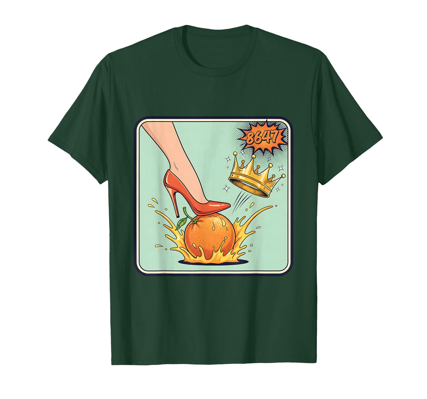 No King in America 8647 Orange Comic Funny T-Shirt