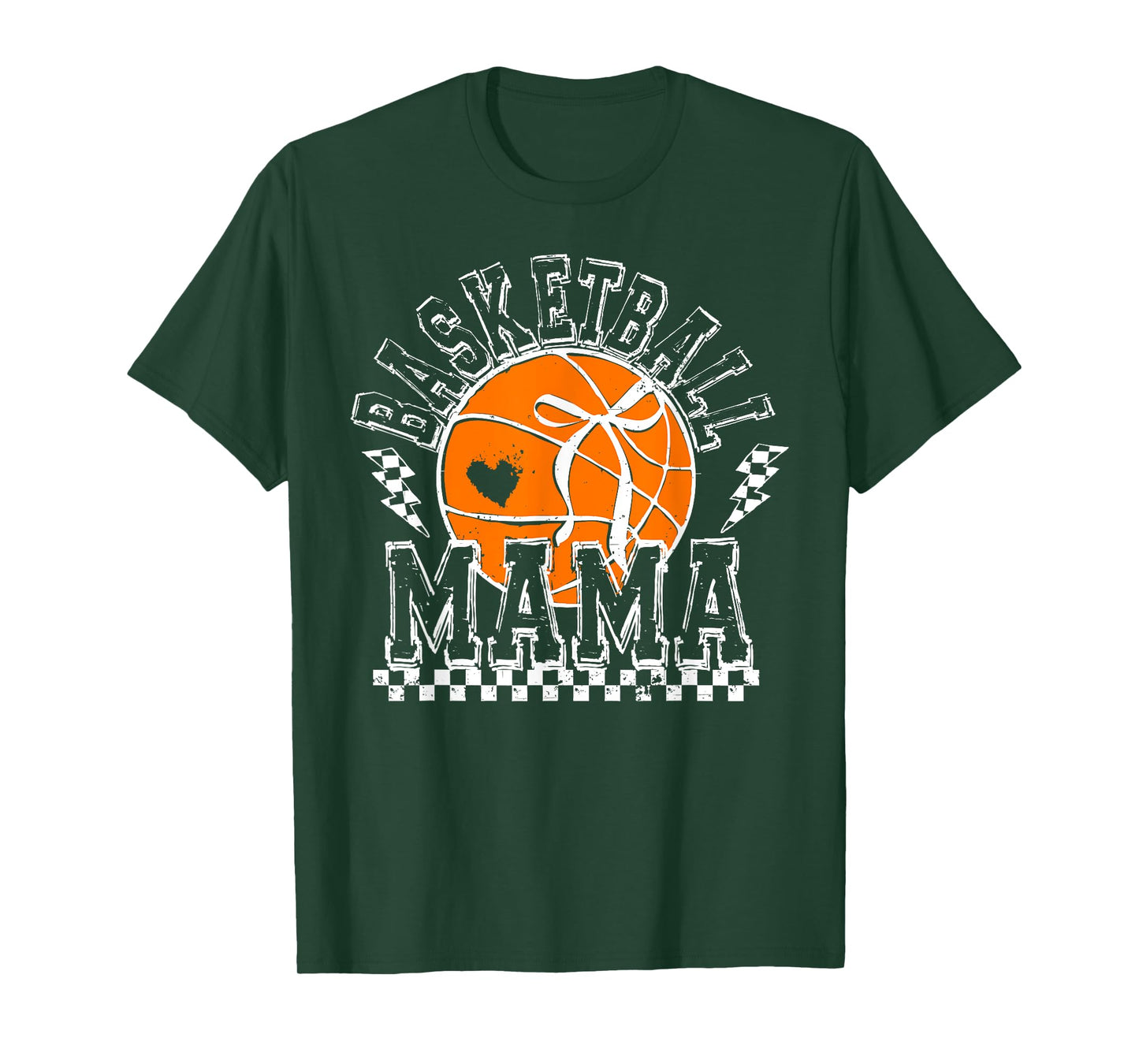 Basketball Mama Coquette Bow Game Day Funny Sports Lover Mom T-Shirt
