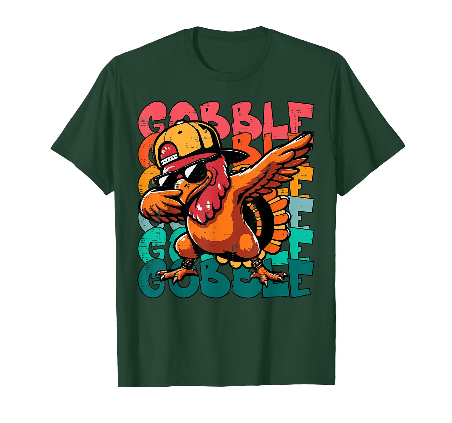 Thanksgiving Turkey Dab Gobble Funny Toddler Boys Kids Youth T-Shirt