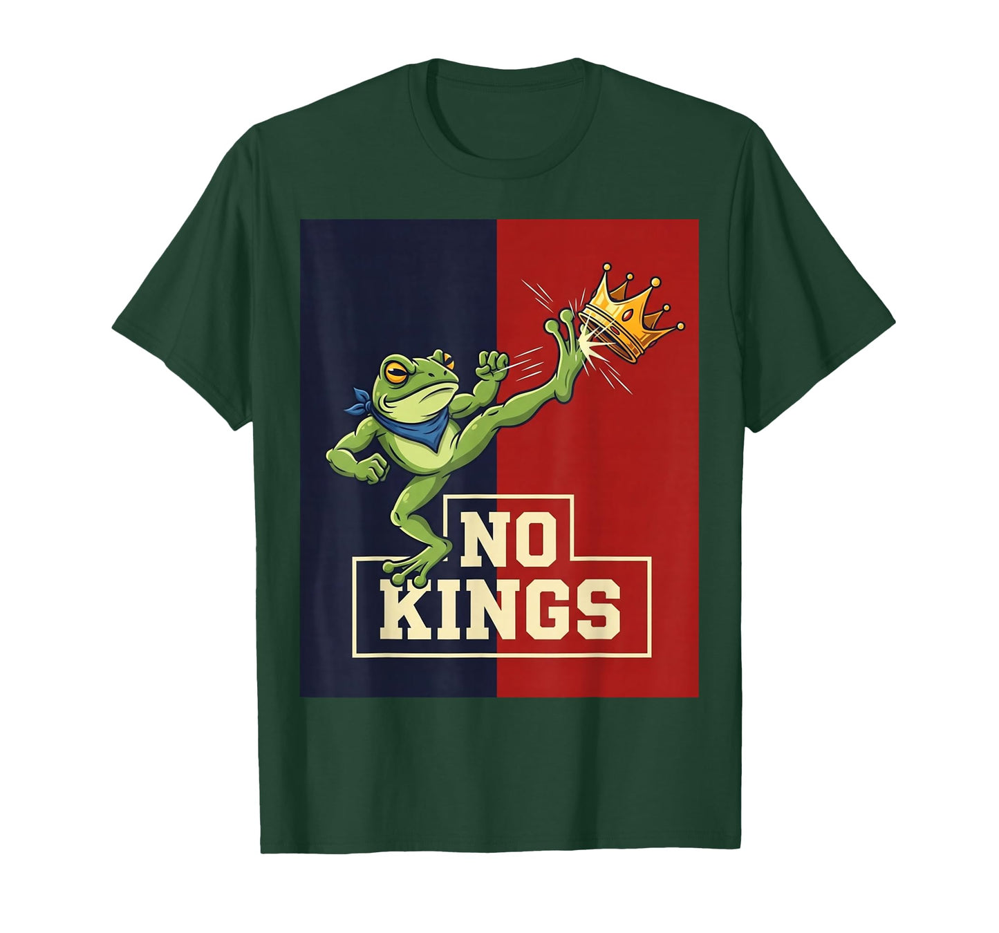 Portland Frog Protest Resist Fascism July 4th No King Design T-Shirt