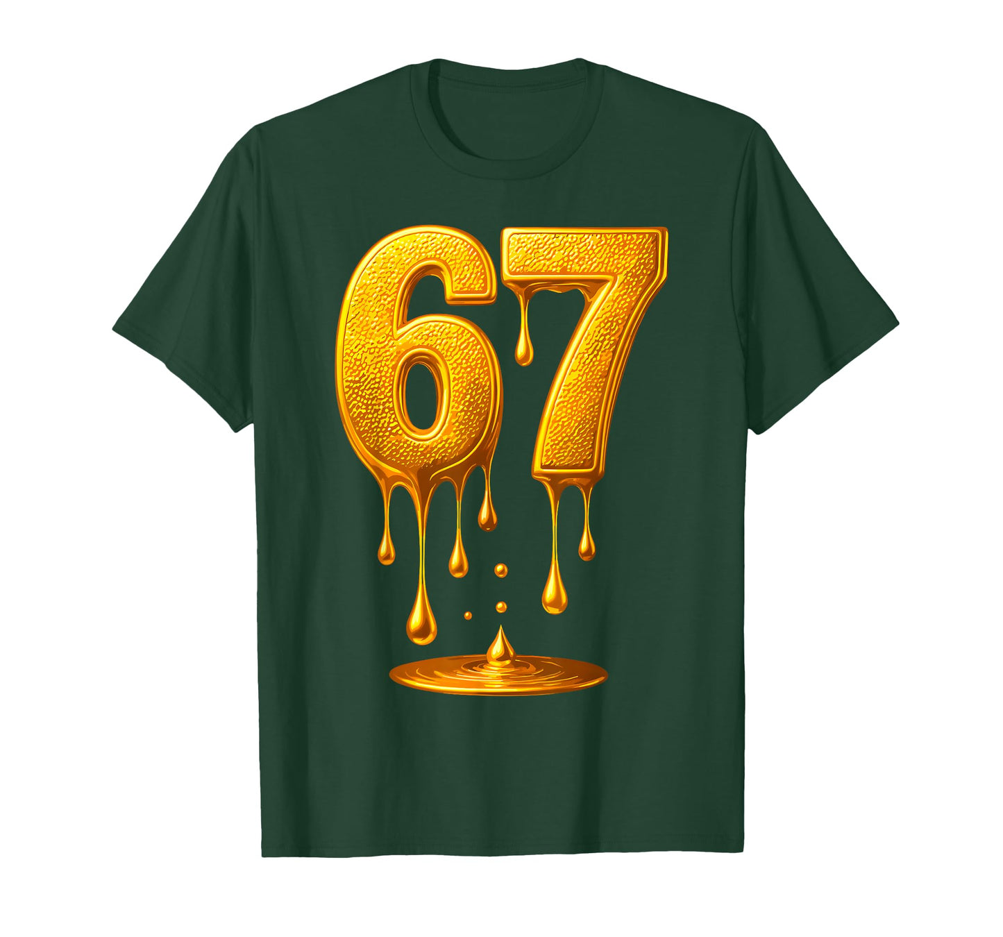 67 Gold Drip Six Seven Funny Meme T-Shirt