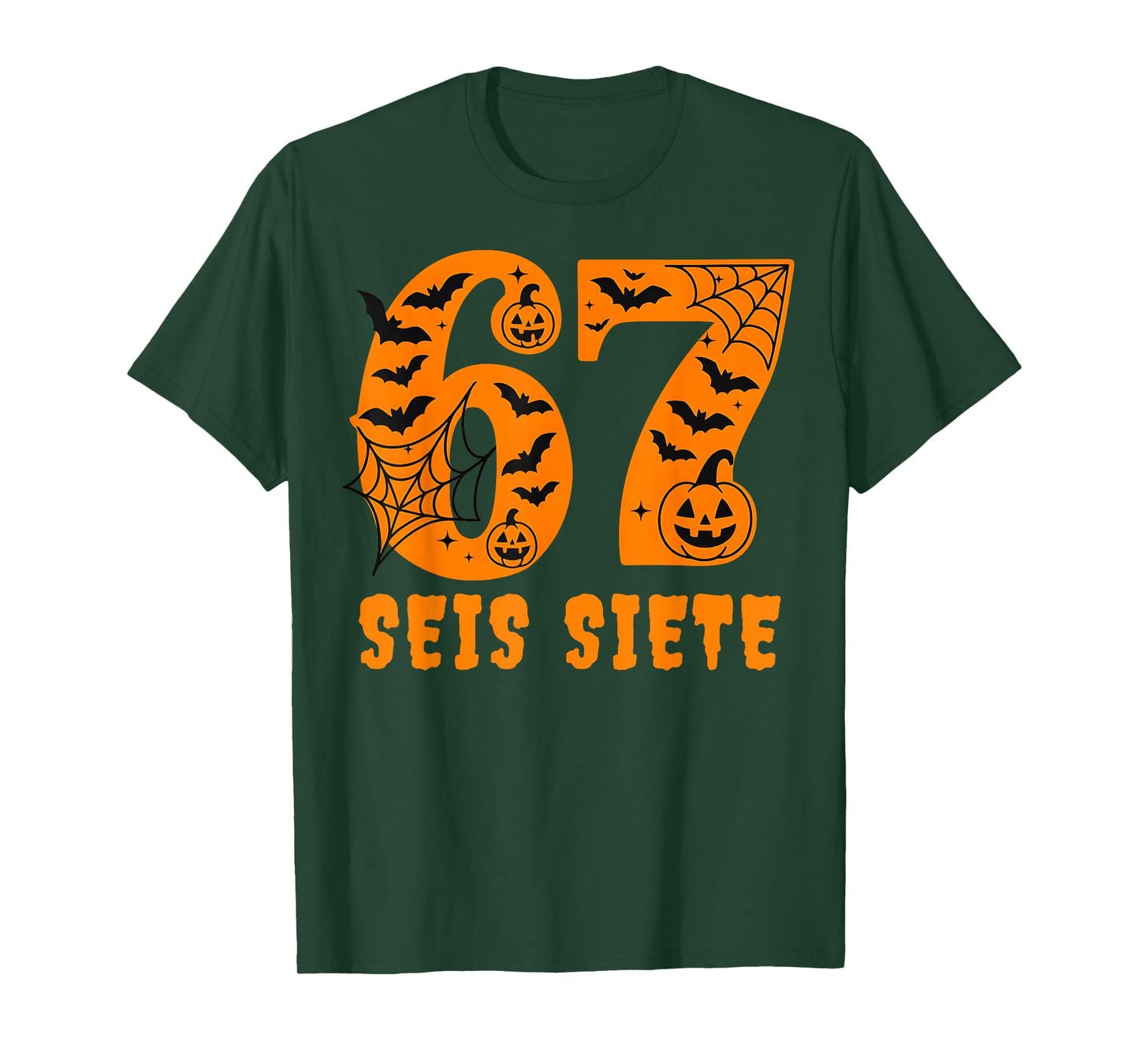 SEIS Siete Spanish Halloween 67 Boys Kids Six Seven Espanol T-Shirt