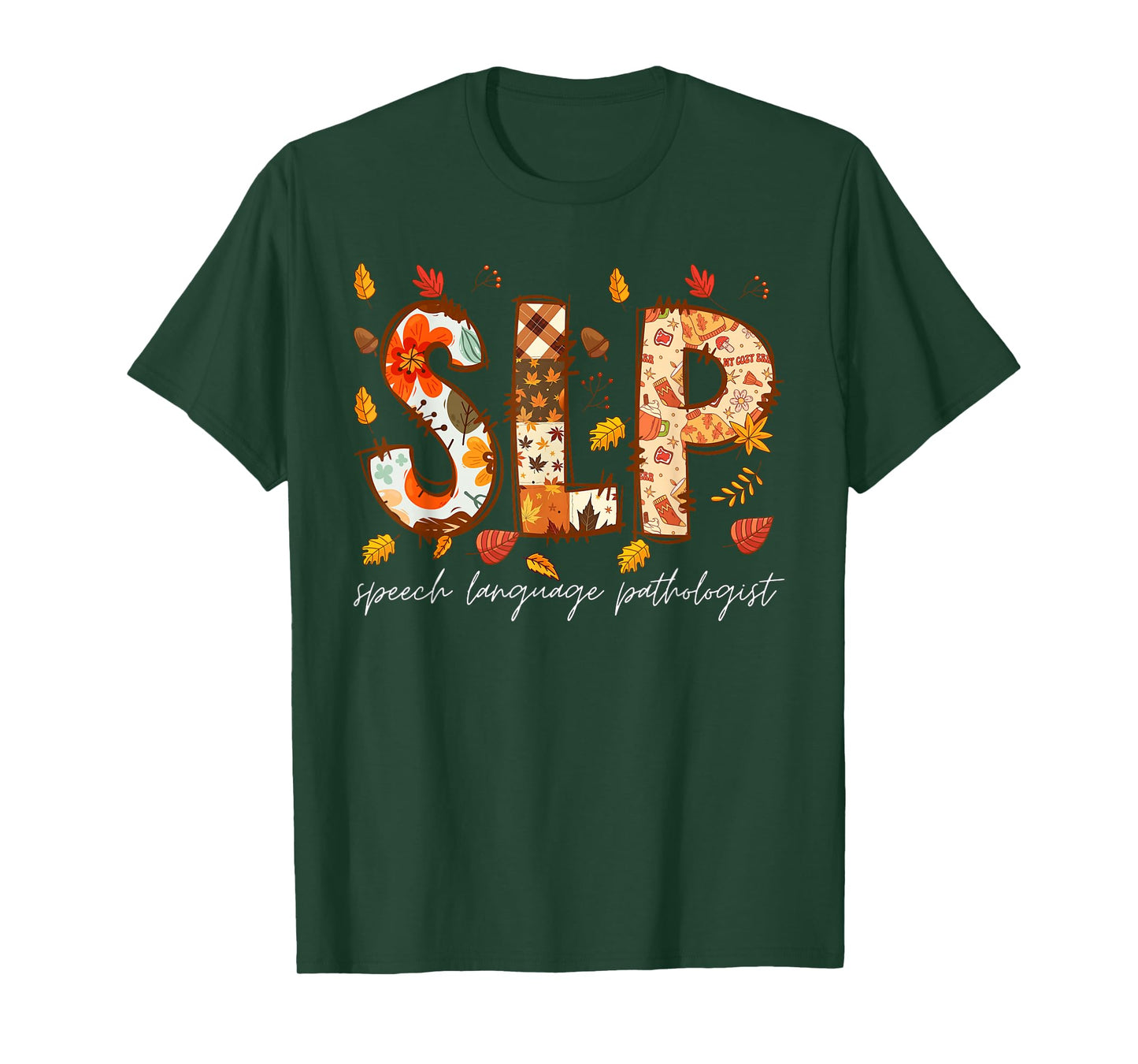 Retro SLP Pumpkin Fall Autumn Speech Therapist Tee T-Shirt