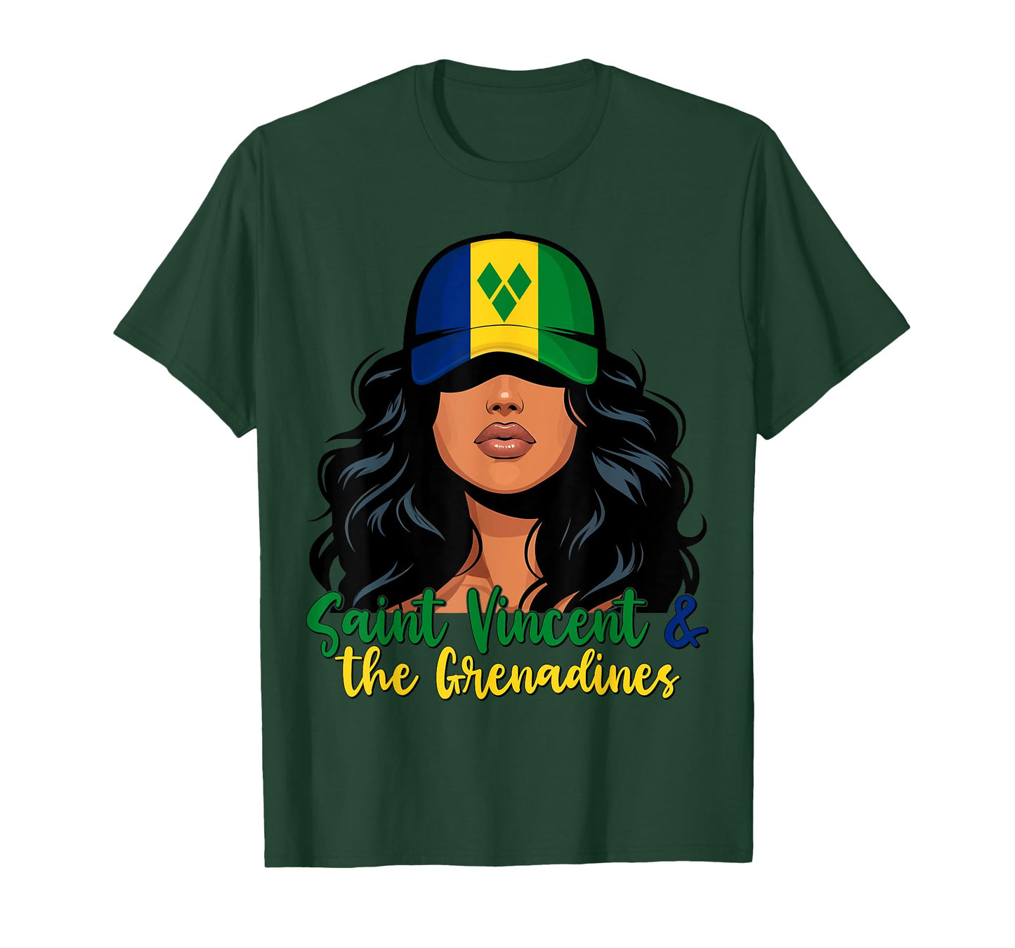 Vincentian Girl St Vincent and The Grenadines Flag Women T-Shirt