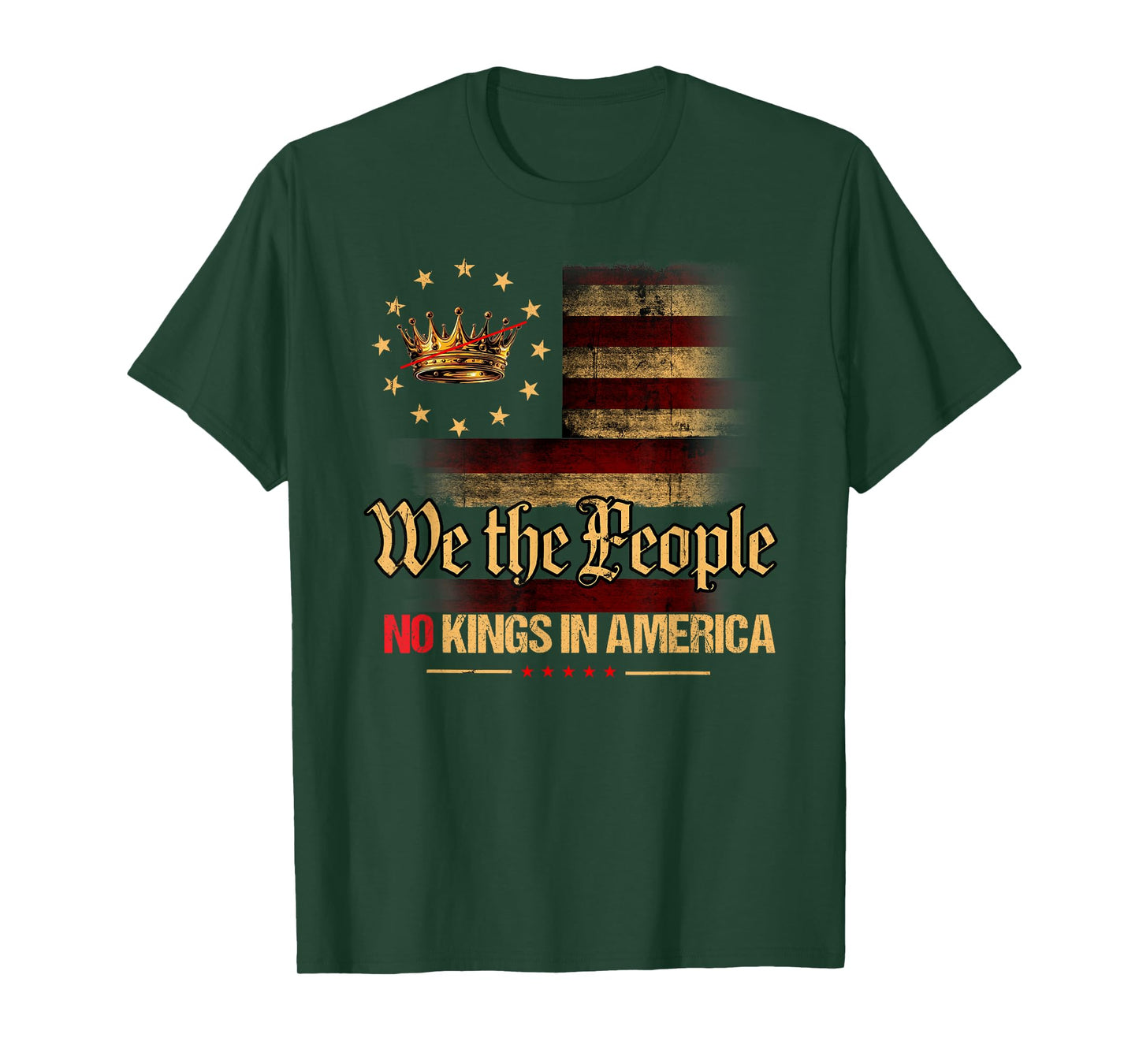 No Kings Shirt Vintage America Flag 1776 October 18 Shirt T-Shirt