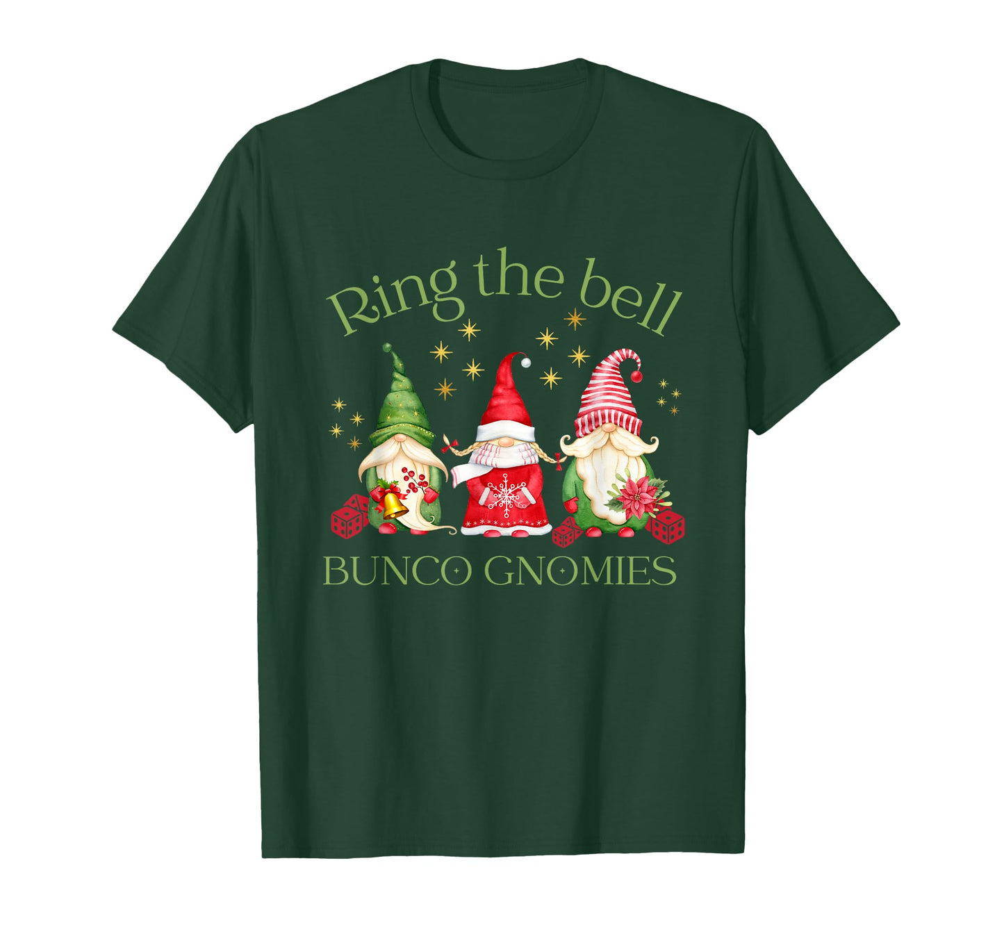 Ring the Bell Bunco Gnomies Bunco Christmas Gnomes T-Shirt