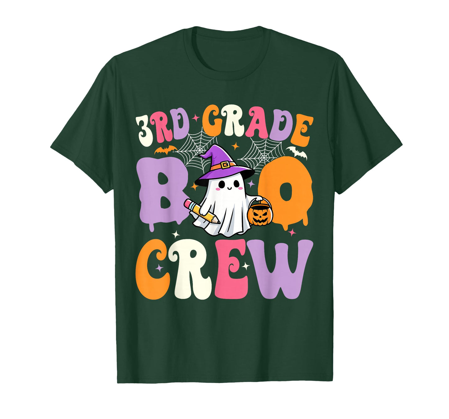 3rd Grade Boo Crew Spooky Third Grade Halloween Teacher T-Shirt