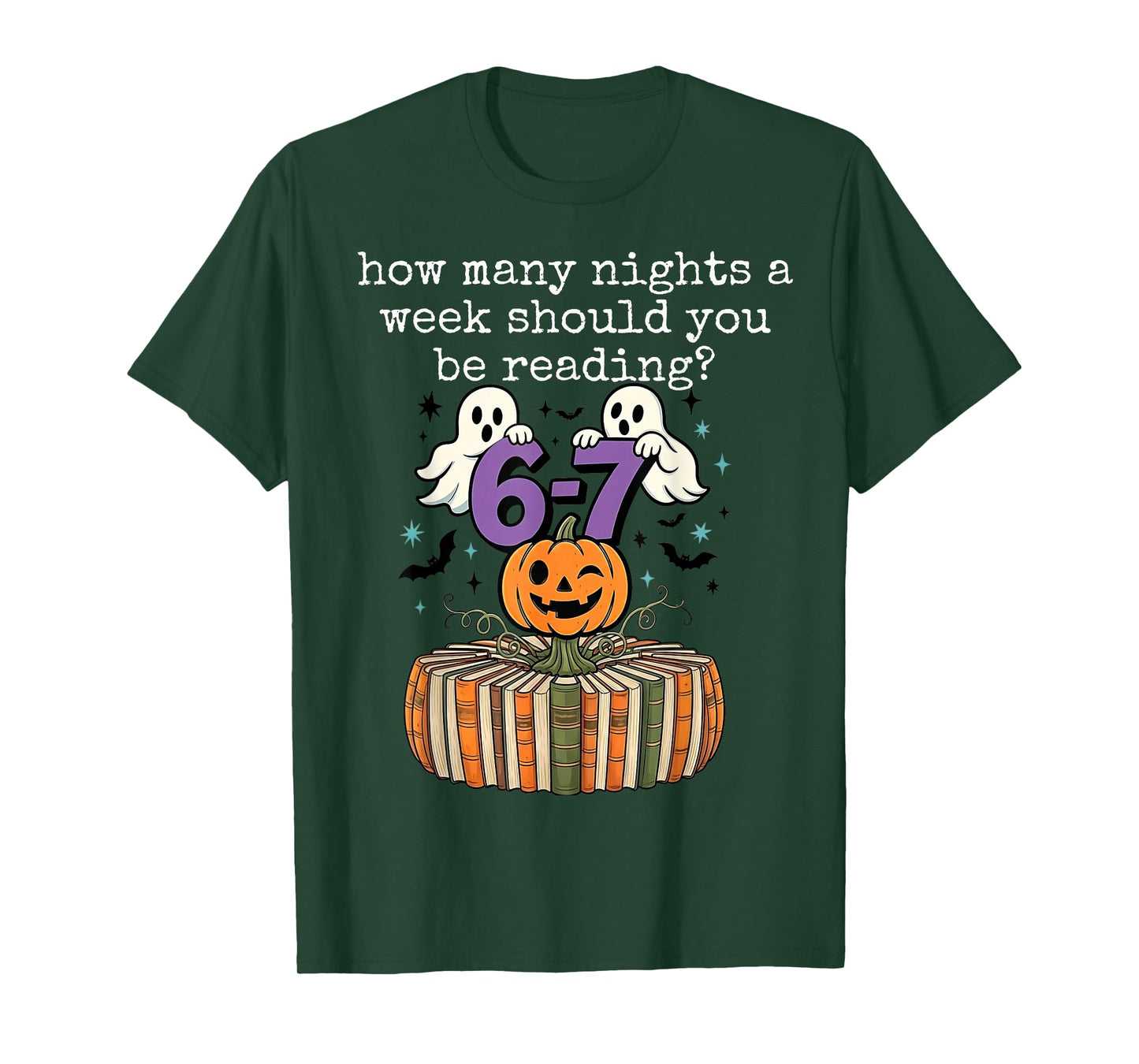 How Many Night a Week Should You be Reading 6 7 Meme Pumpkin T-Shirt