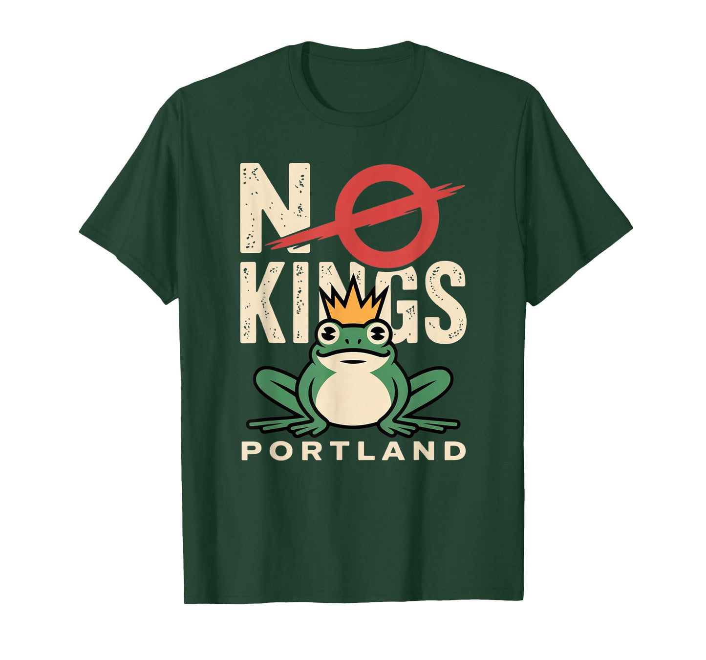 No Kings Men Women Portland Frog Protest T-Shirt