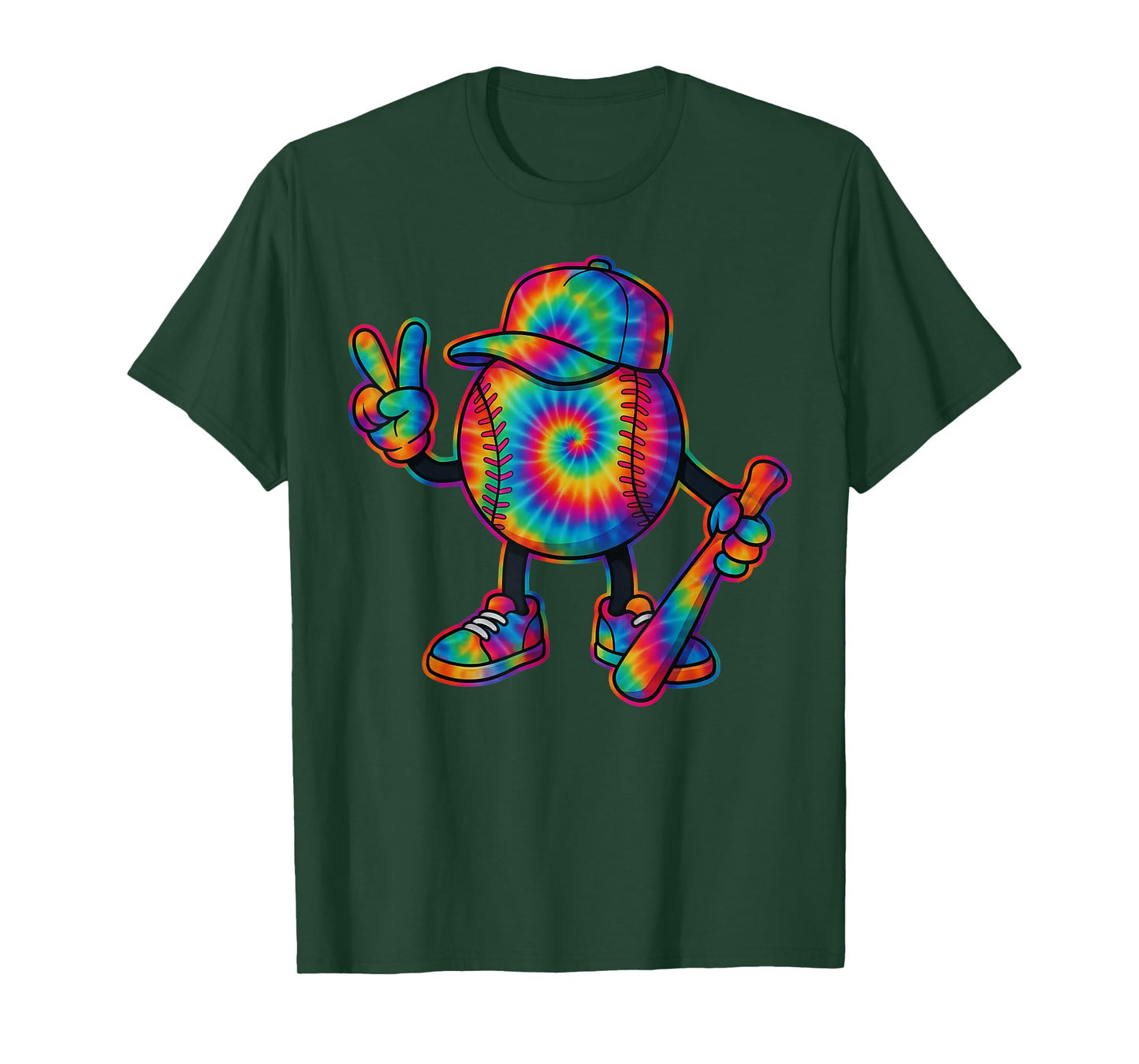 Tie Dye Baseball Shirt for Boys – Colorful Game Day Tee T-Shirt