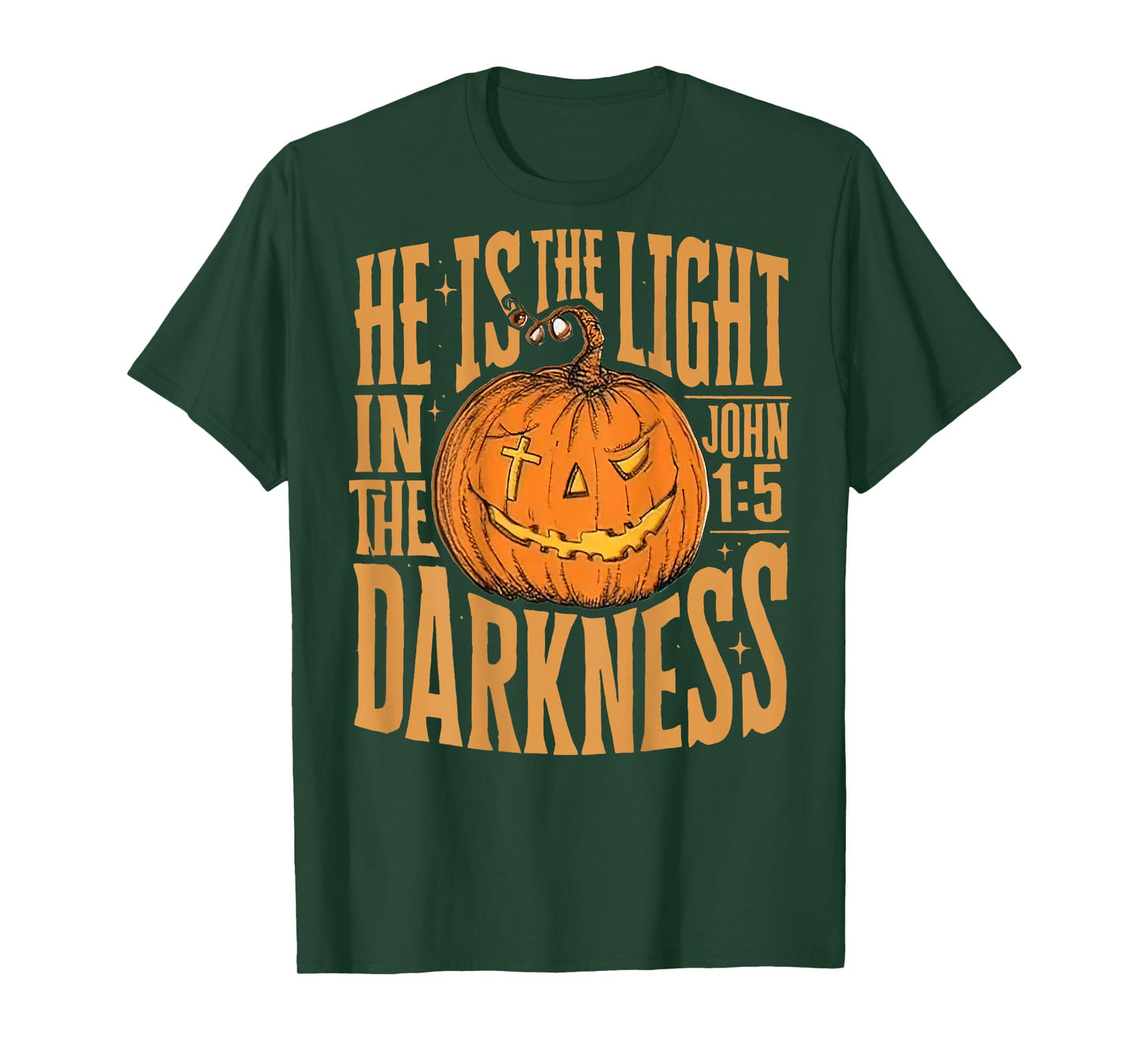 He Is The Light In The Darkness, Dentist Halloween (On Back) T-Shirt
