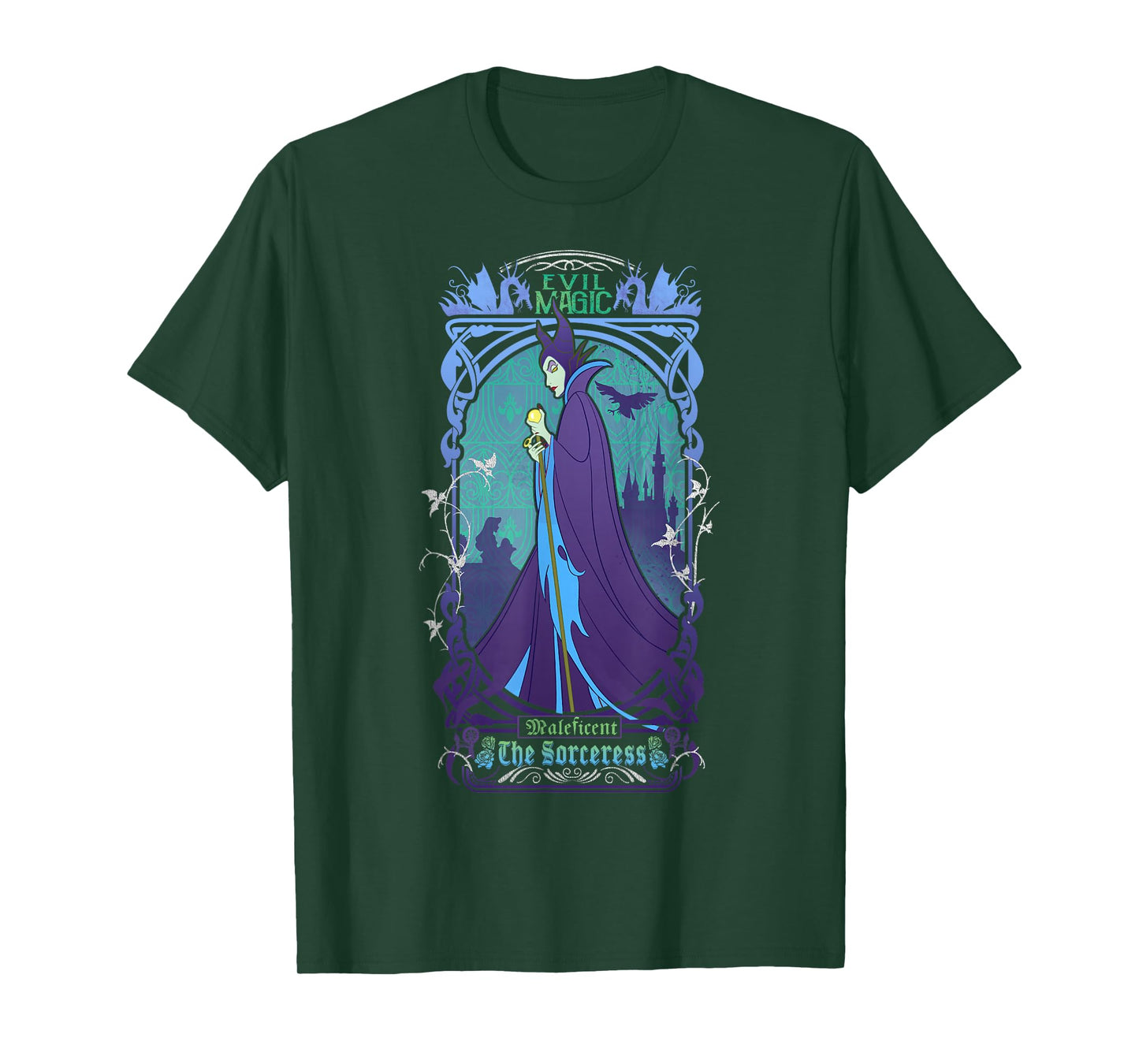 Disney Maleficent The Sorceress Deep Purple Graphic T-Shirt T-Shirt
