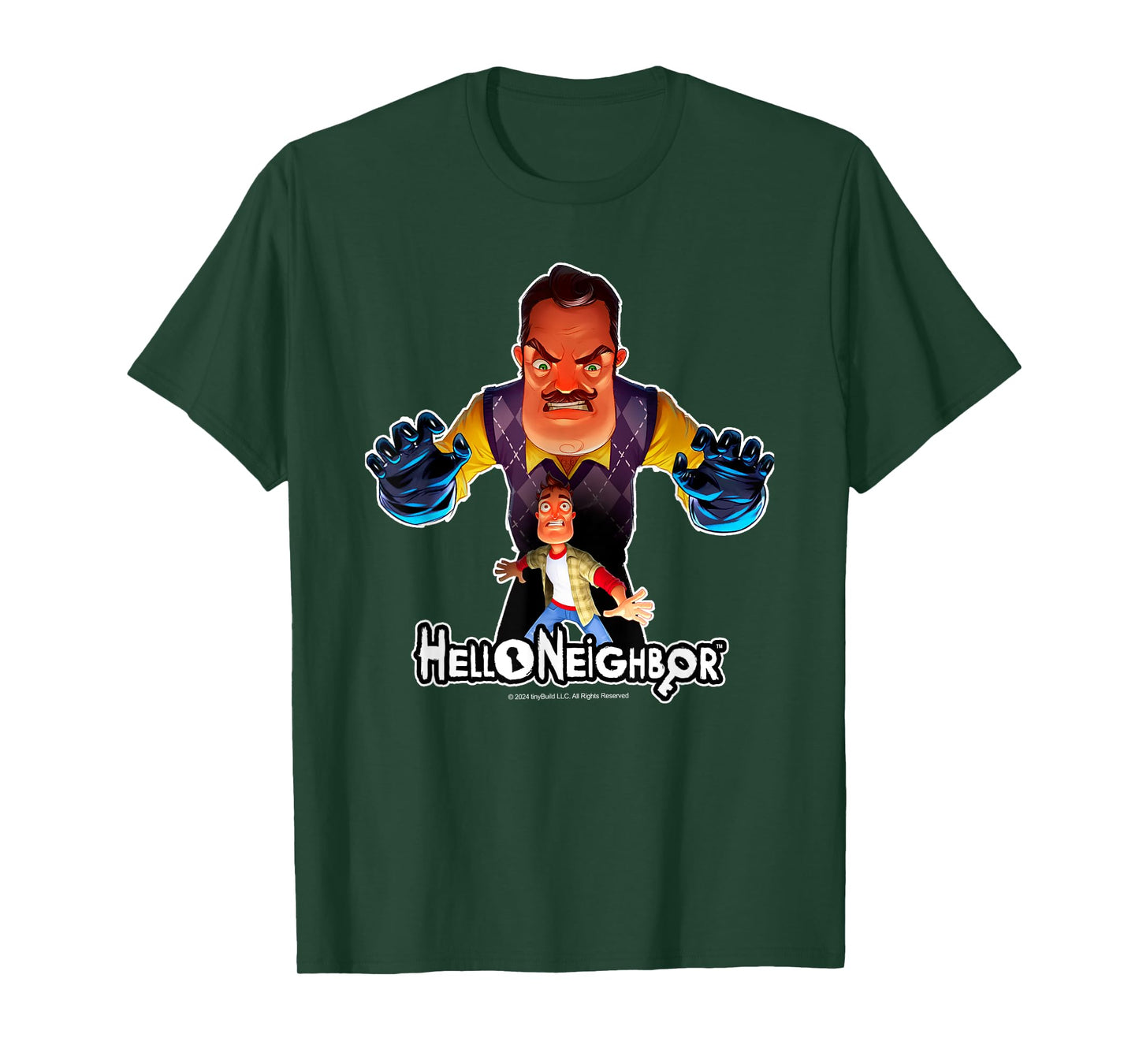 Hello Neighbor - Game Related Designs T-Shirt, Small, Blue
