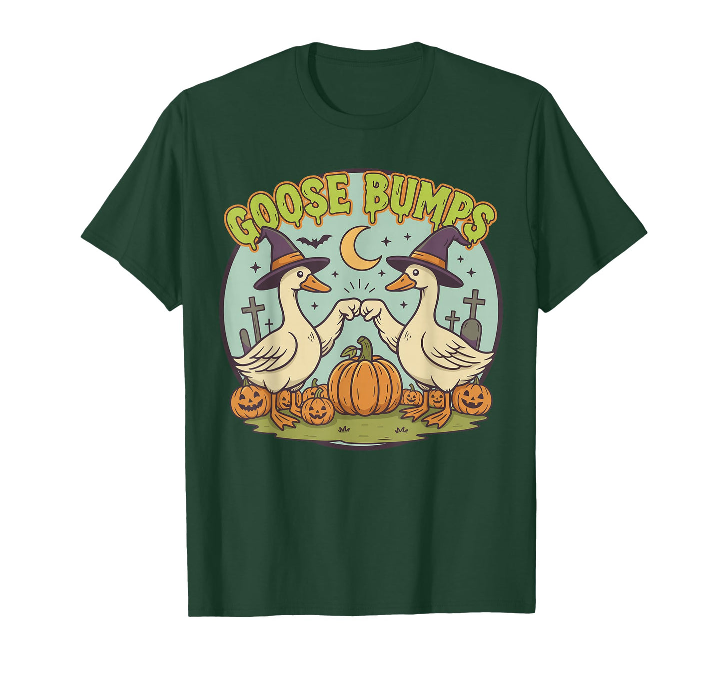 Cute Spooky Goose Shirt, Funny Halloween Goose Bumps T-Shirt