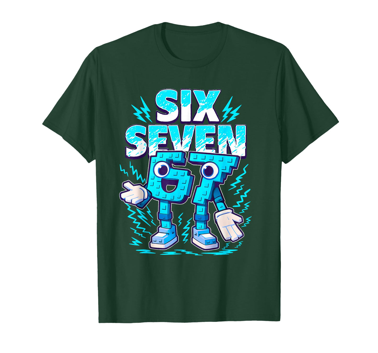 Funny Meme 67 Six Seven 6 7 Italian Brainrot Boys Kids Teens T-Shirt